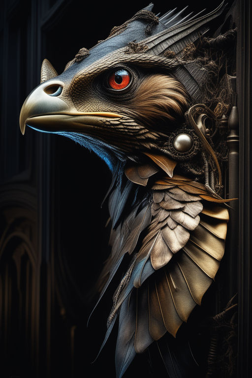 a stunning harpy eagle. The art nouveau-inspired piece emanates dark  influence - Playground