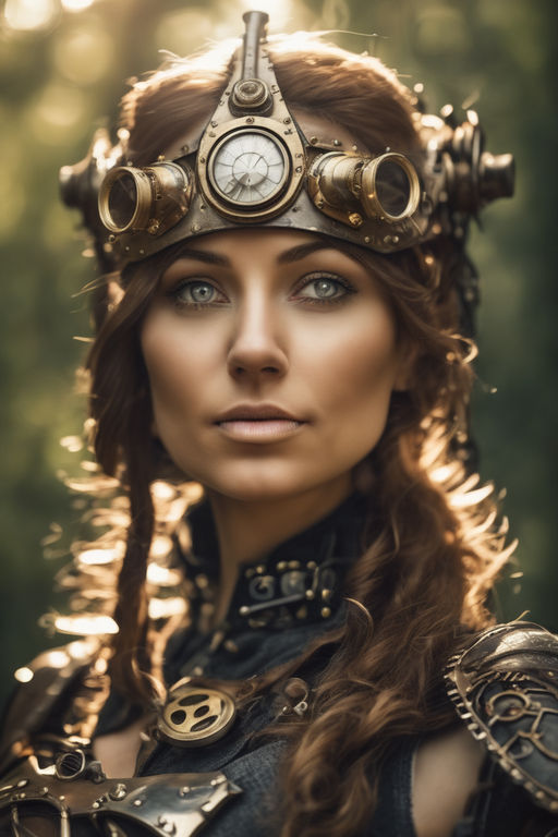 female steampunk knight