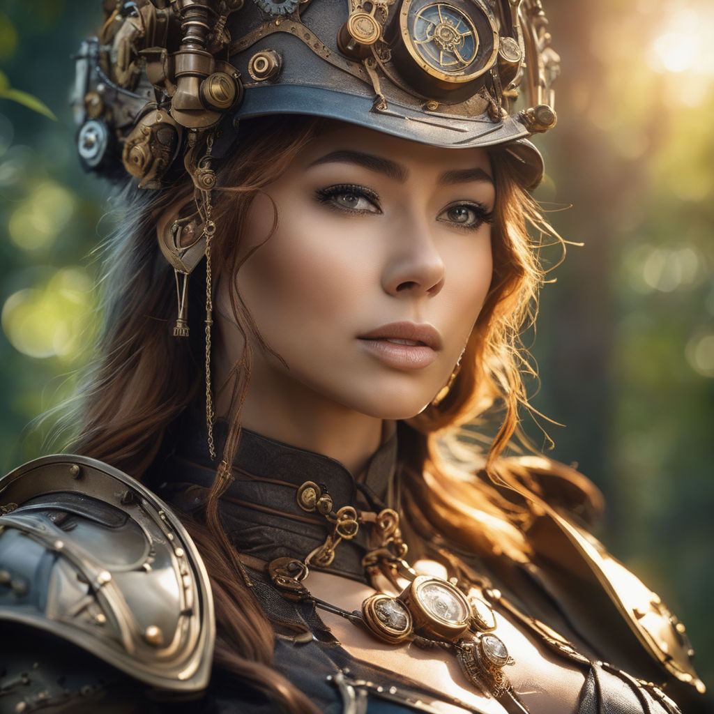 steampunk warrior woman