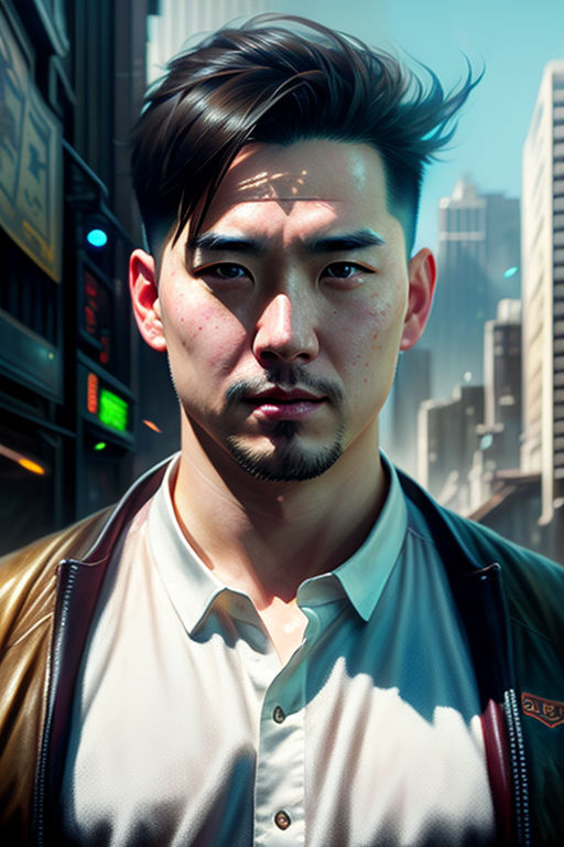 cyberpunk male portrait