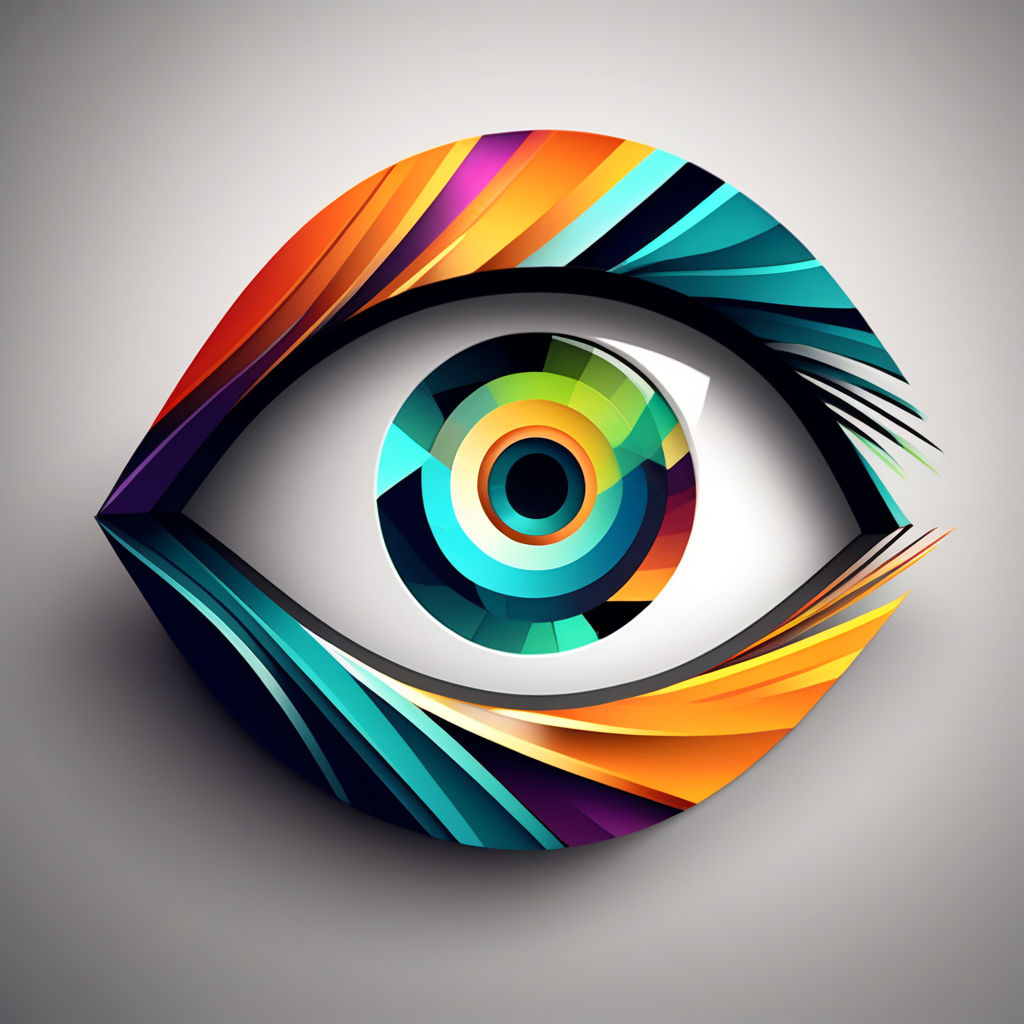 Abstract eye logo. flat vector logo design template element • wall stickers  watch, vision, video | myloview.com