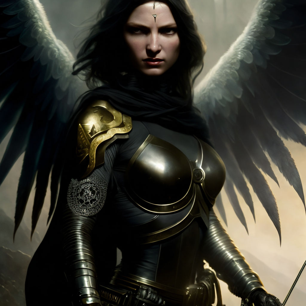 female fallen angel warrior