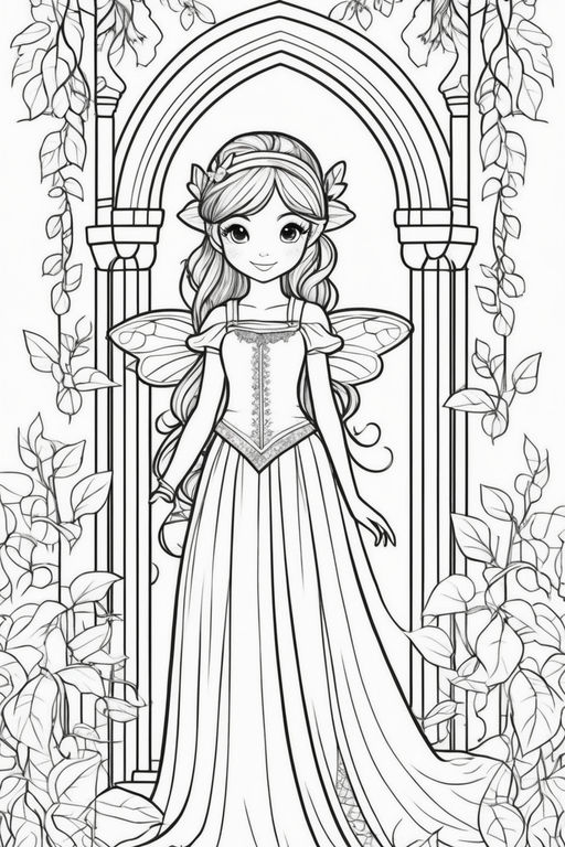 coloring pages of babys and faireys