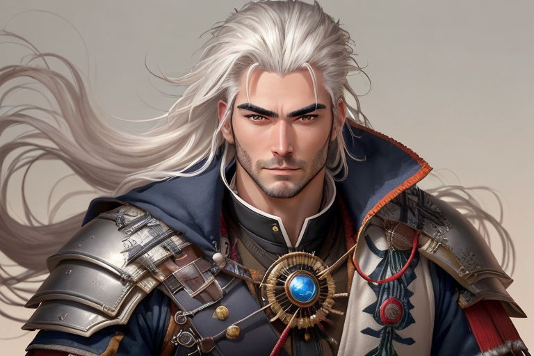 White haired male by greenbeedrill888 on DeviantArt