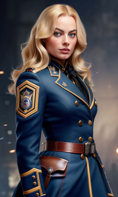 Beautiful Steampunk Officer in Military Uniform - Steampunk - Posters and  Art Prints