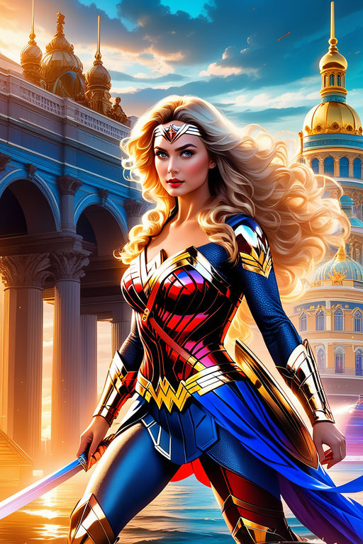 Wonder Woman RPG Video Game Character - AI Generated Artwork