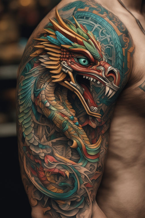 Abstract dragon by me @harrisonb_tattoos at Medusa ink tattoo studio  Birmingham UK : r/tattoo
