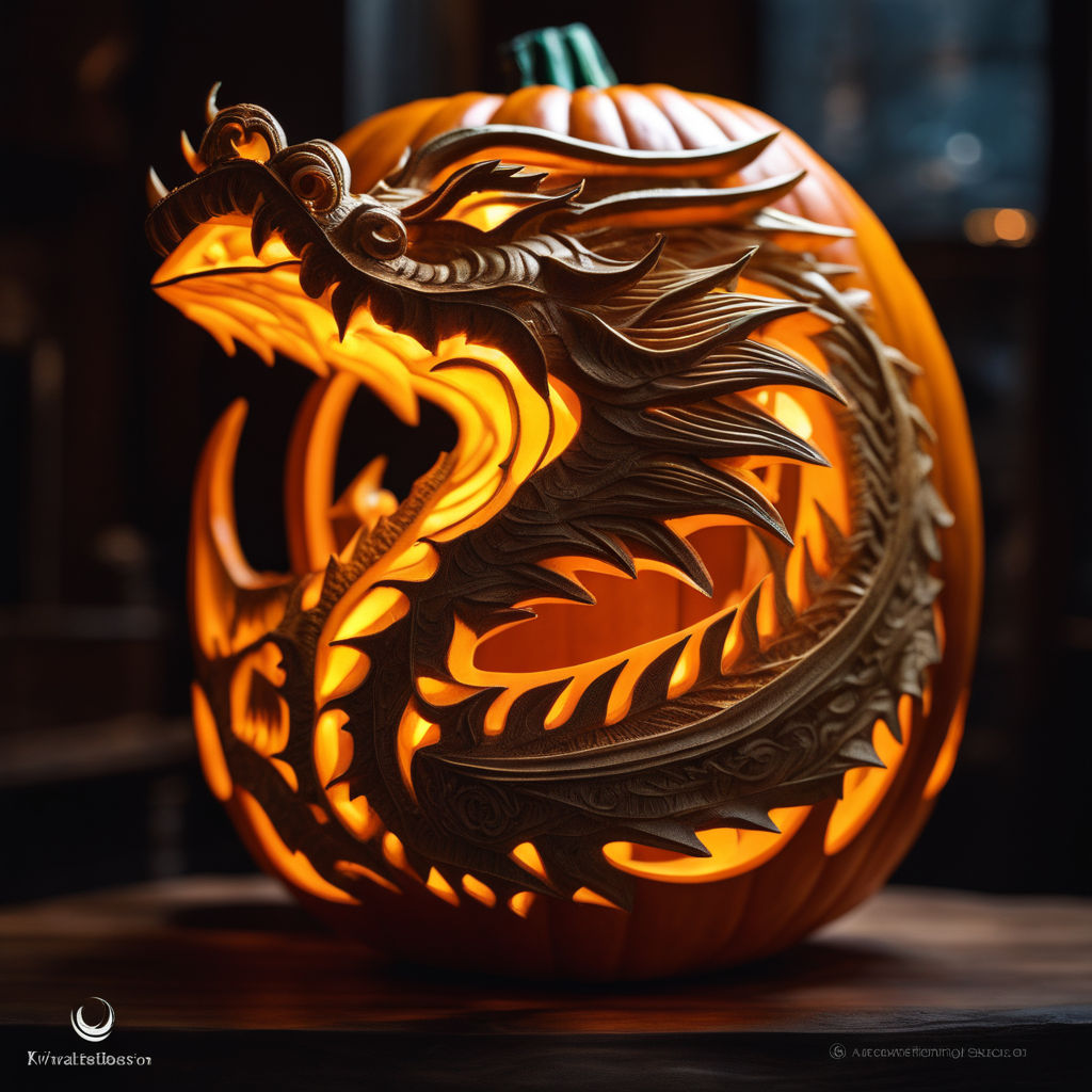 chinese dragon pumpkin stencils