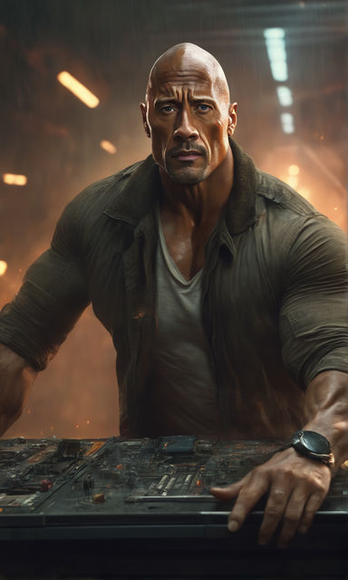 ArtStation - Dwayne Johnson (young rock)