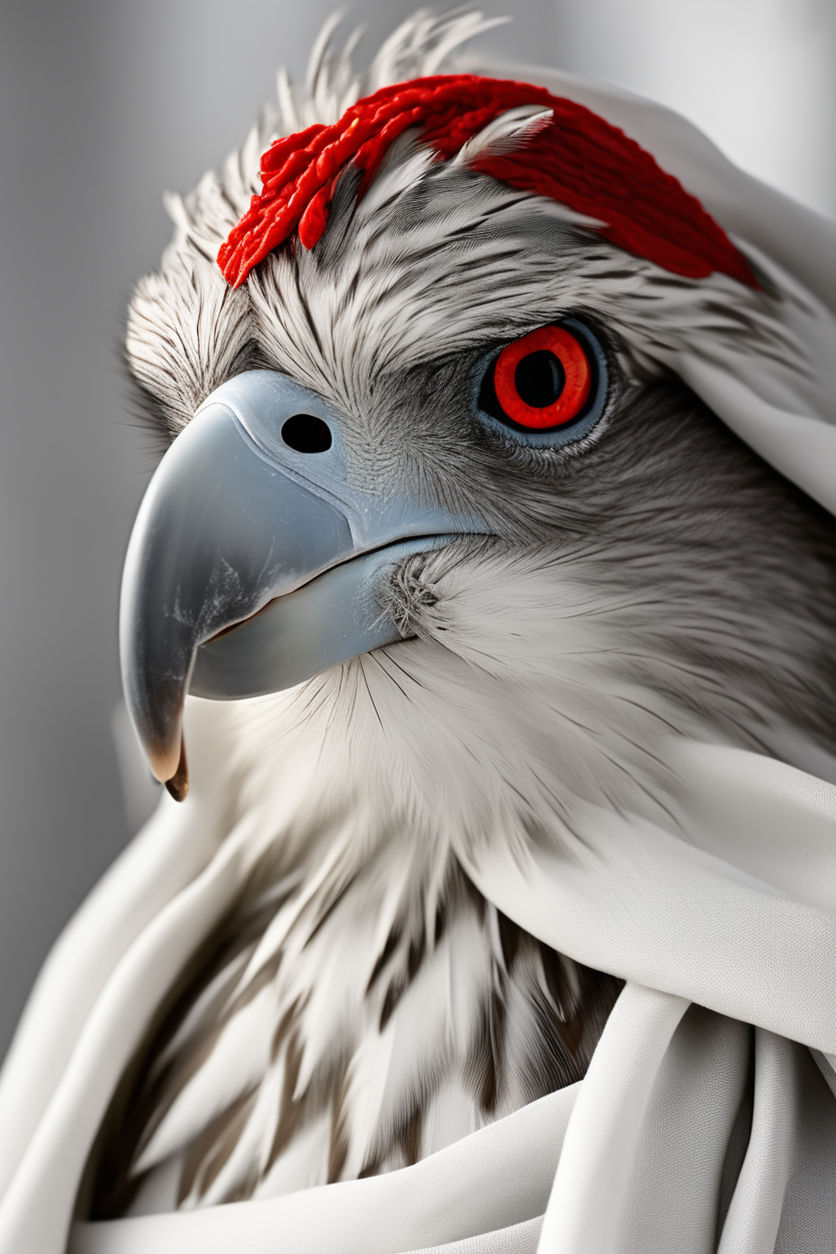 insanely extreme beautiful whole body of elegant flying white harpy eagle  - Playground