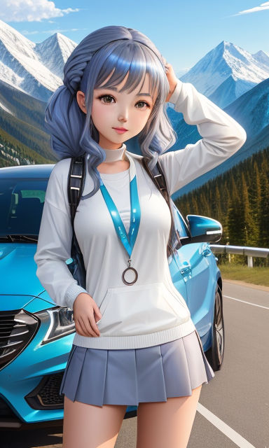 HD wallpaper: anime girls, original characters, black cars, Mercedes Benz |  Wallpaper Flare