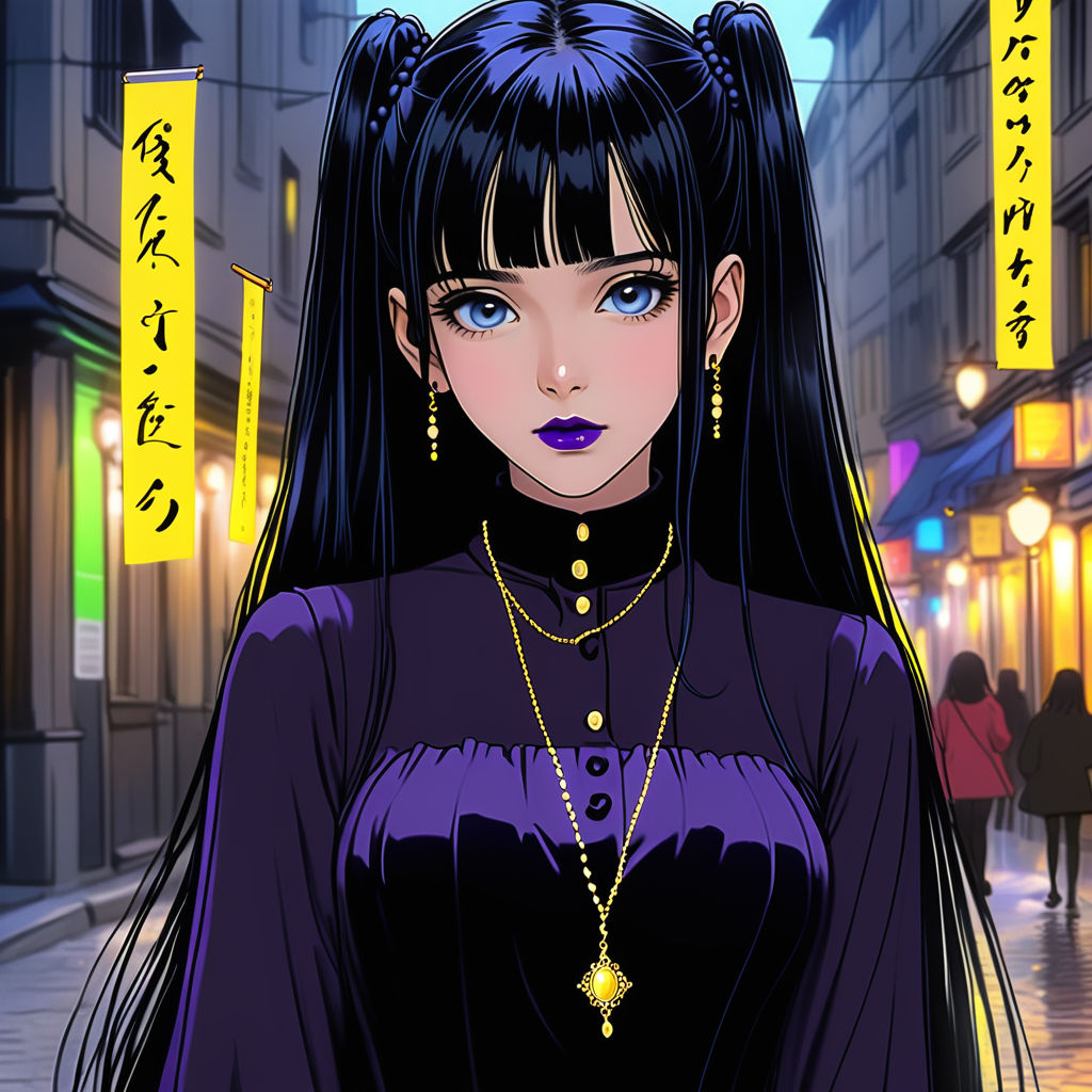 cute goth anime character - Playground