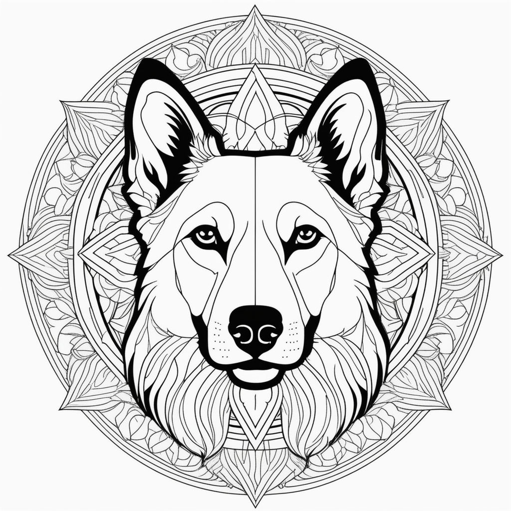 geometric wolf face tattoo