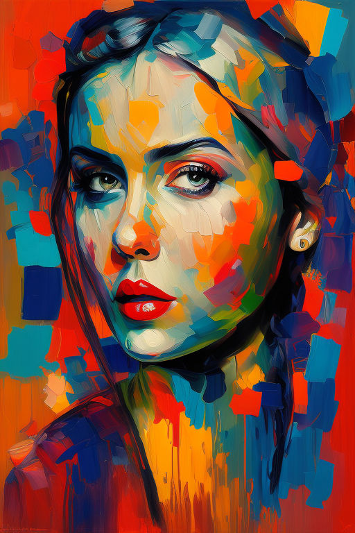 high contrast color art