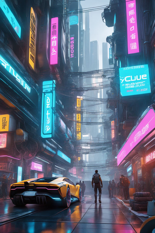 Colorful Neon City, neon, cyberpunk, artist, artwork, digital-art,  artstation, HD wallpaper