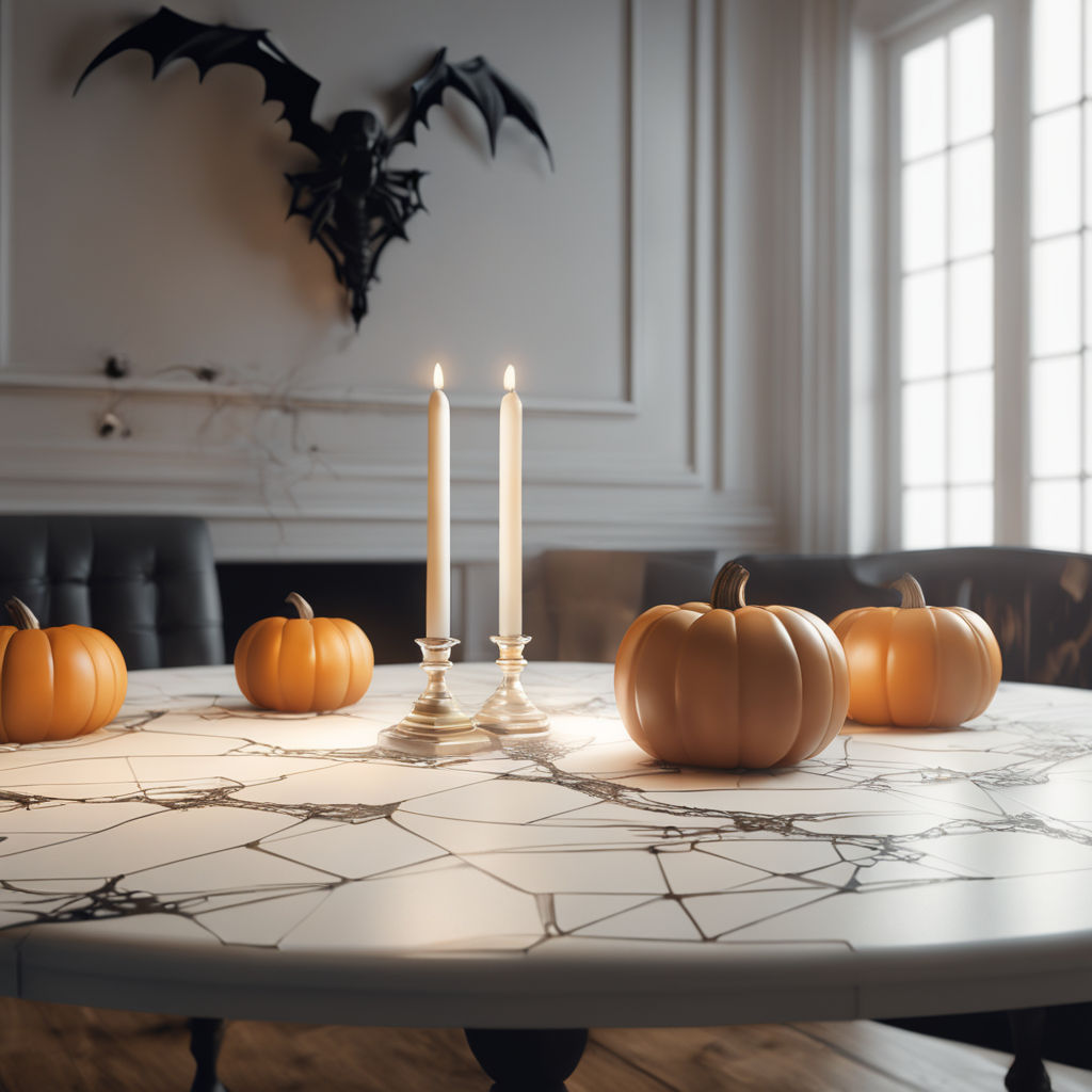 raw photo of candle Halloween inspired inside modern gothic