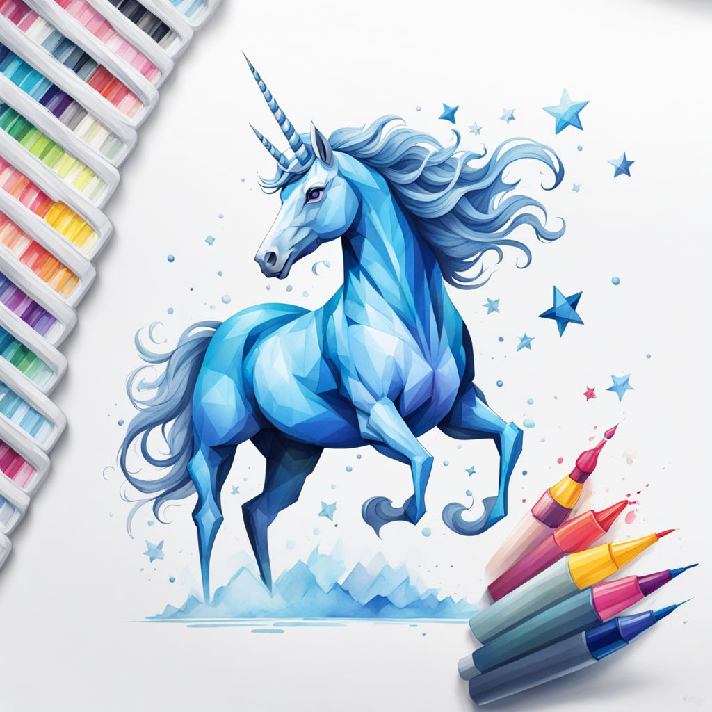 pencil-drawing-of-unicorn-head-with-rainbow-colored-mane-horn-how-do-you- draw-a-unicorn-white-background | Unicorn drawing, Drawings, Unicorn artwork