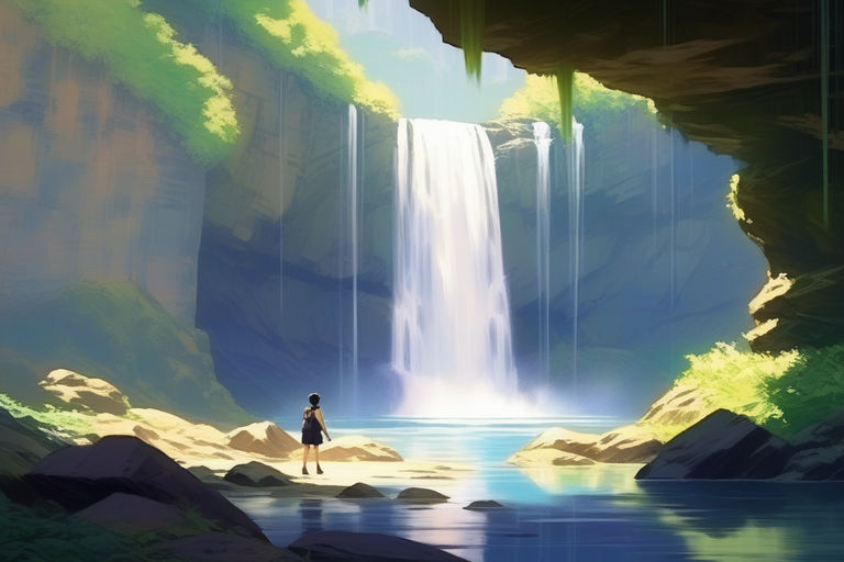 Beautiful Waterfall Illustration Images, Free Download Of Background And  Wallpaper | Pngtree