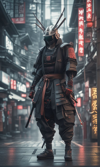 Anime samurai cyberpunk