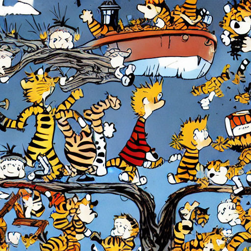 calvin and hobbes wallpaper dancing