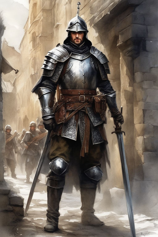 medieval soldier concept art