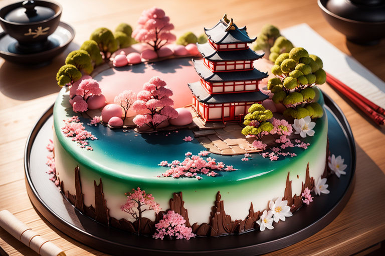 Japanese Cake Watercolors