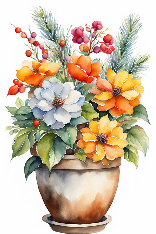 Flower Pot Oil Painting Canvas Stock Photos - Free & Royalty-Free Stock  Photos from Dreamstime