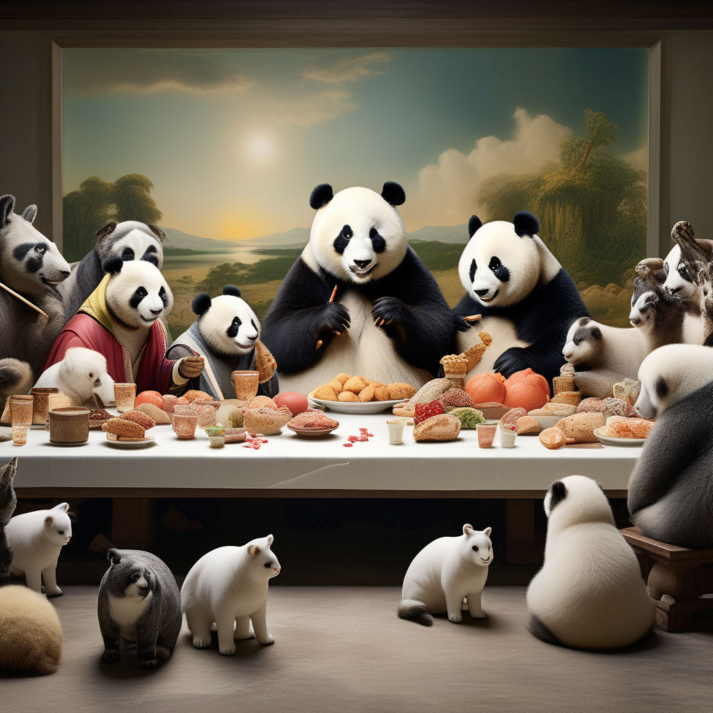 panda familiy for a kids book - Playground