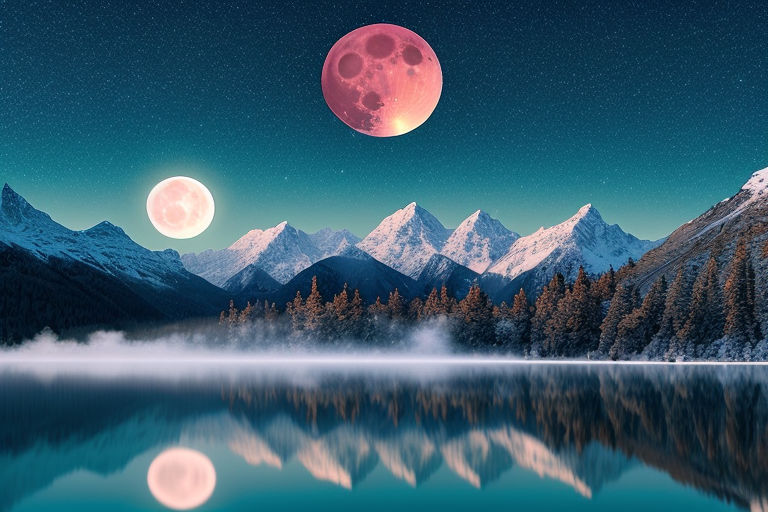 moon mountain wallpaper hd