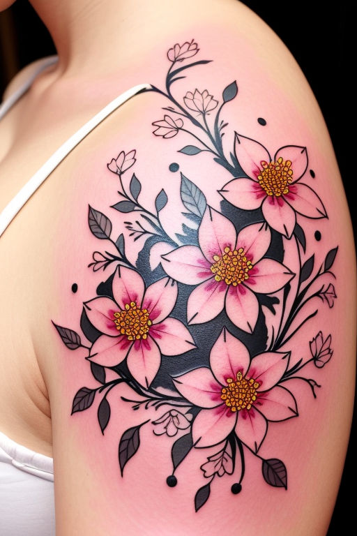 cherry blossom color traditional tattoo Brent Olson Art Junkies Tattoo by  Brent Olson TattooNOW
