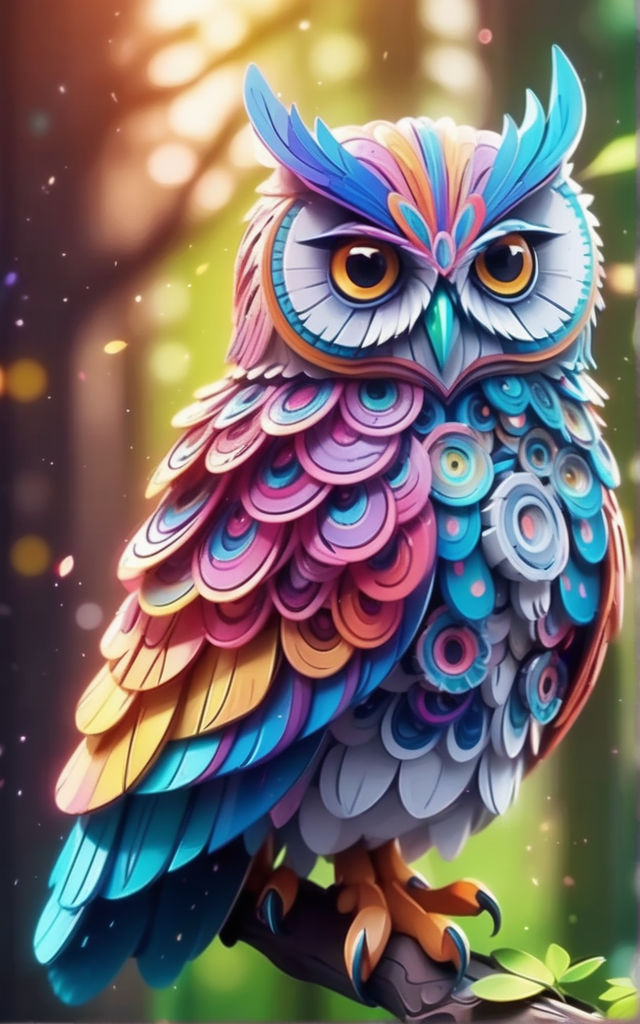 cute colorful owl wallpapers