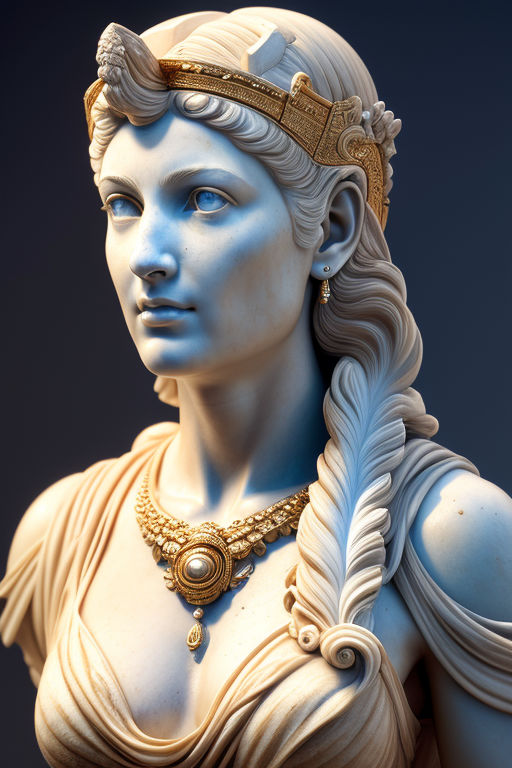 athena greek goddess statue face