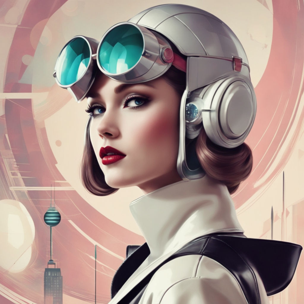 Illustration of retro-futuristic fashion - Playground