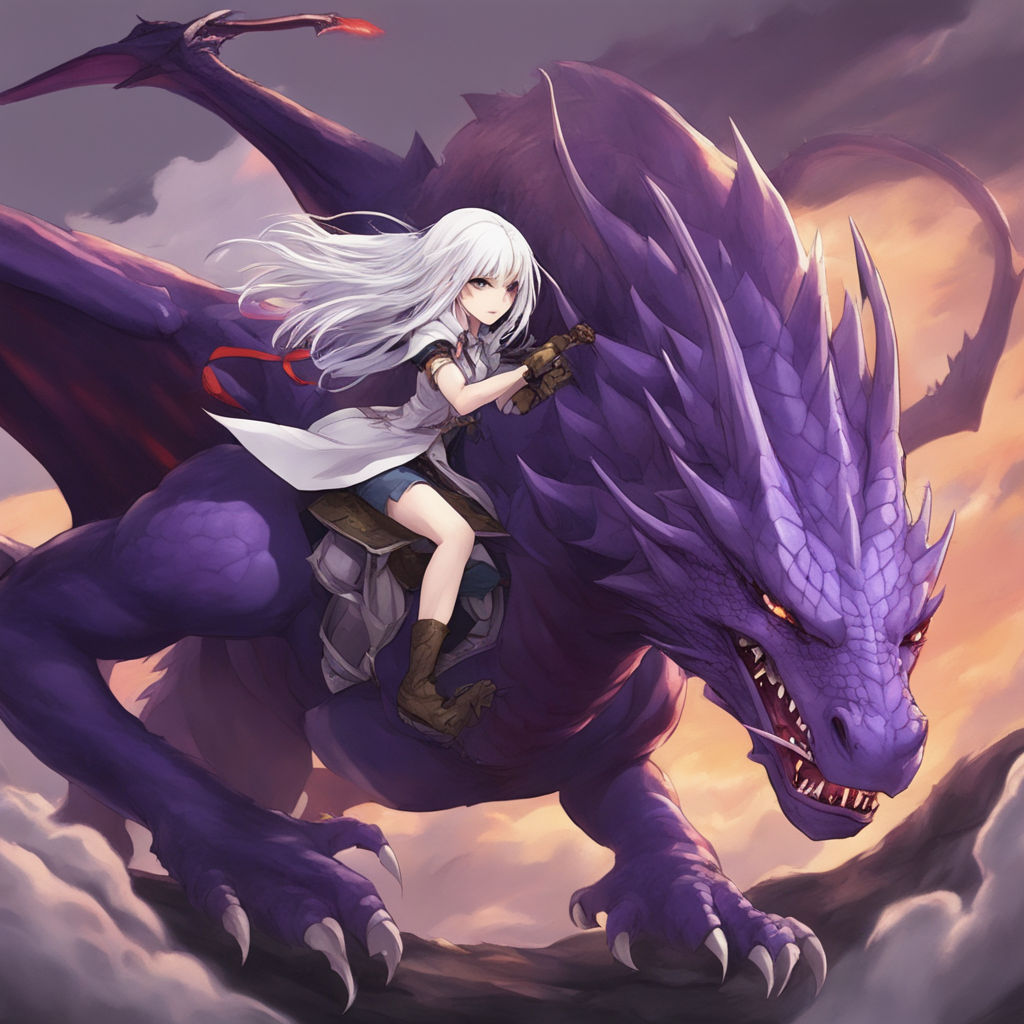 Premium Vector | Purple blue fey dragon