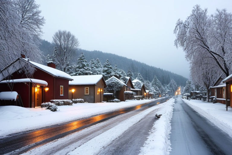 Winter Night with Heavy Snowfall