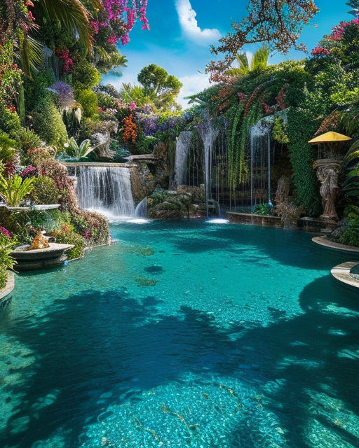 tropical oasis wallpaper