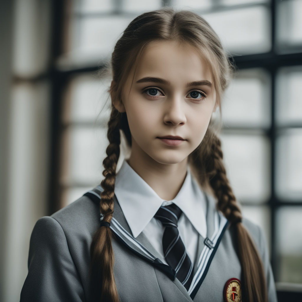 School girl hair in Brown