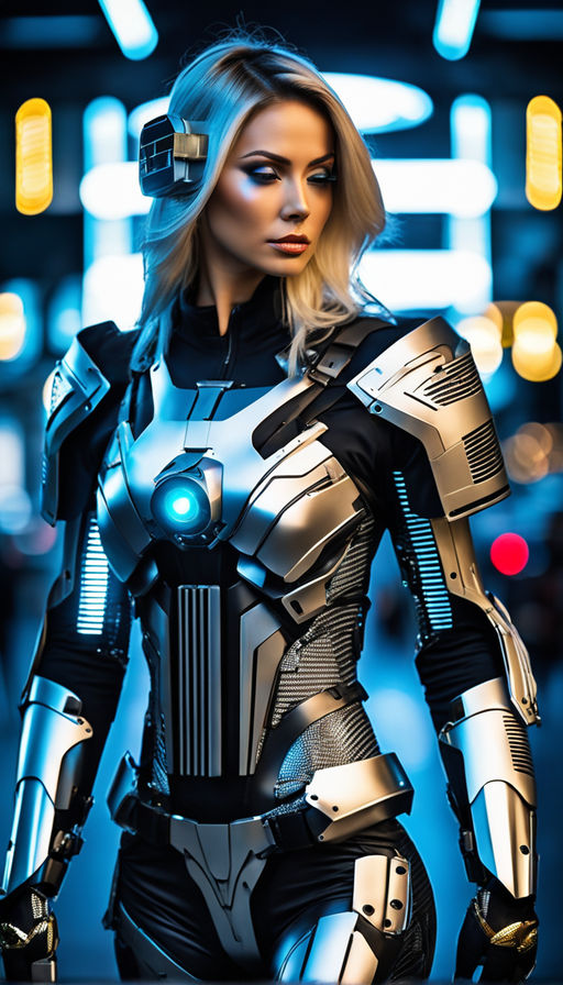 female cyborg costume