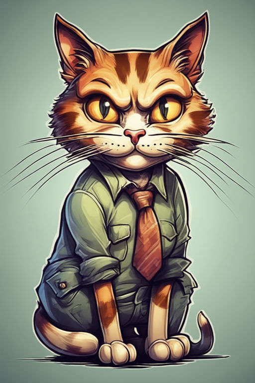 A Cute Angry Cat with Cute Hamster Graphic by neves.graphic777 · Creative  Fabrica