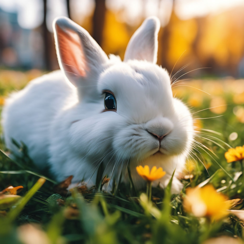 cute little white bunny