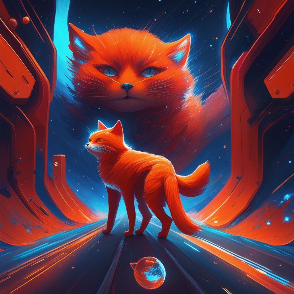 Firestar Cat Warrior Cats Hyper Realistic · Creative Fabrica