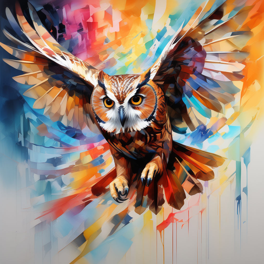 Colorful Owl - Paint by Diamonds