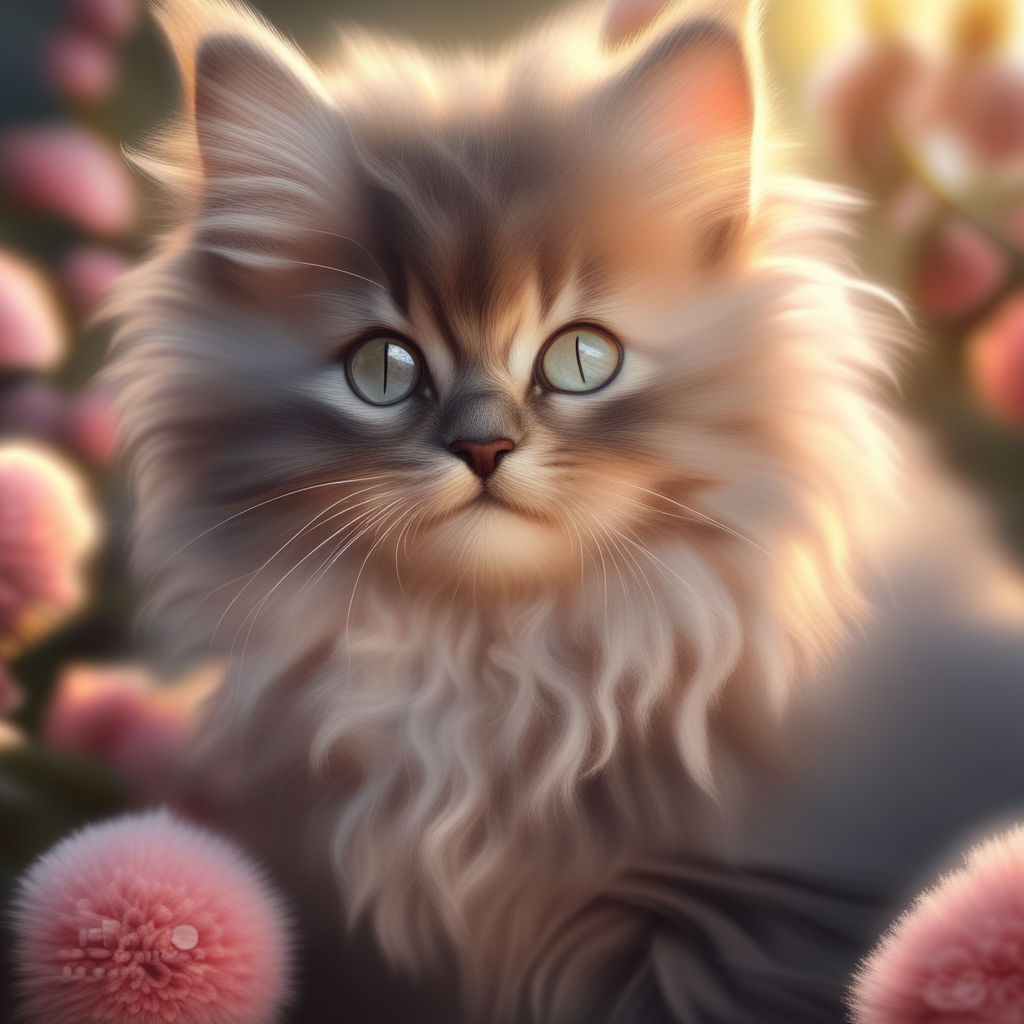 realistic cat computer drawing