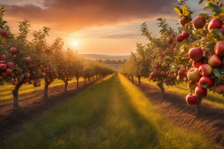 apple orchard wallpaper