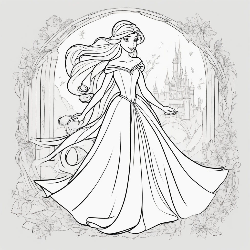 princess aurora coloring page