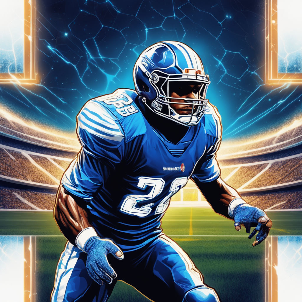 facial portrait of nfl detroit lions uniform - Playground AI