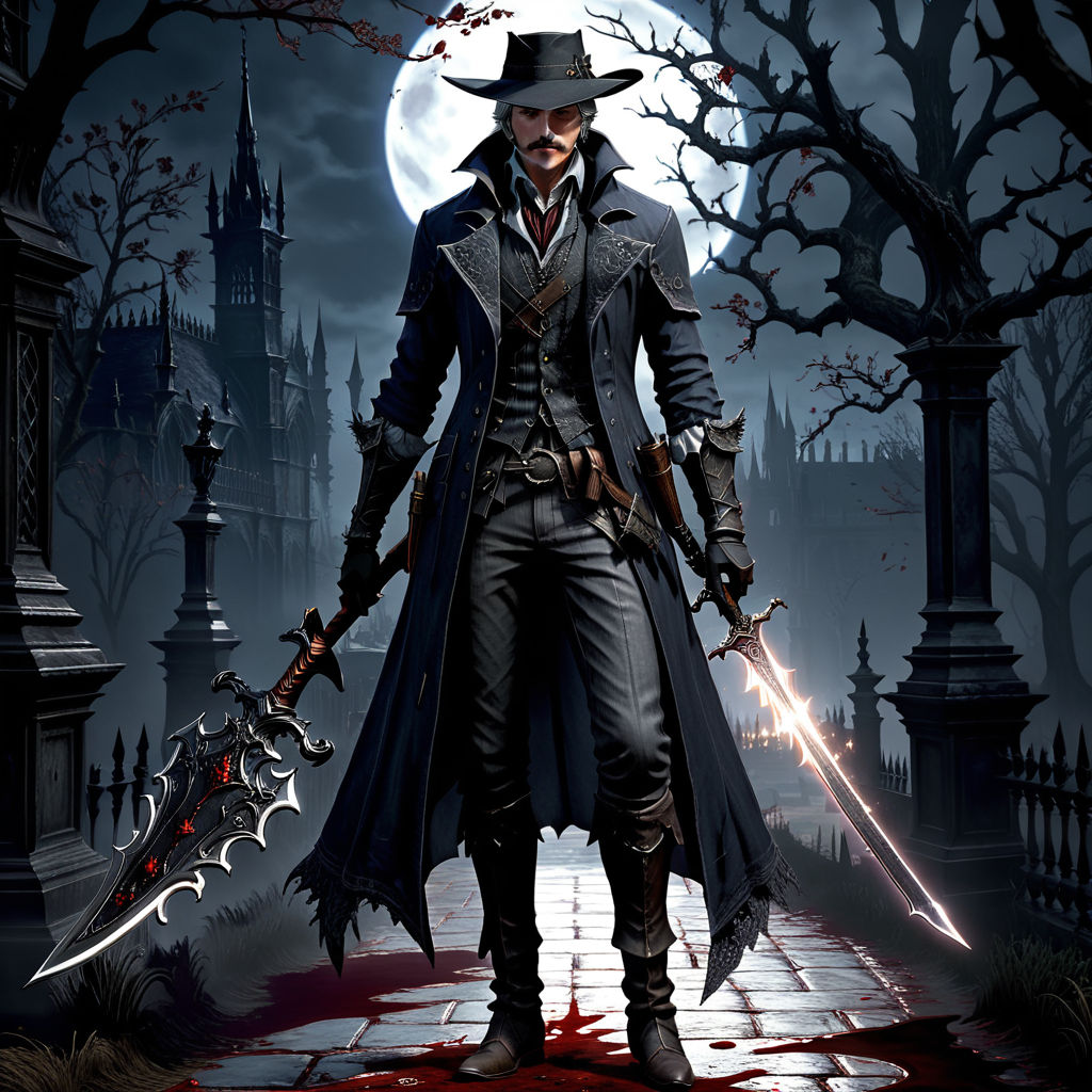 Female Figure with a Fantasy Vampire Hunter Outfit Stock Illustration -  Illustration of myth, mystery: 213296682