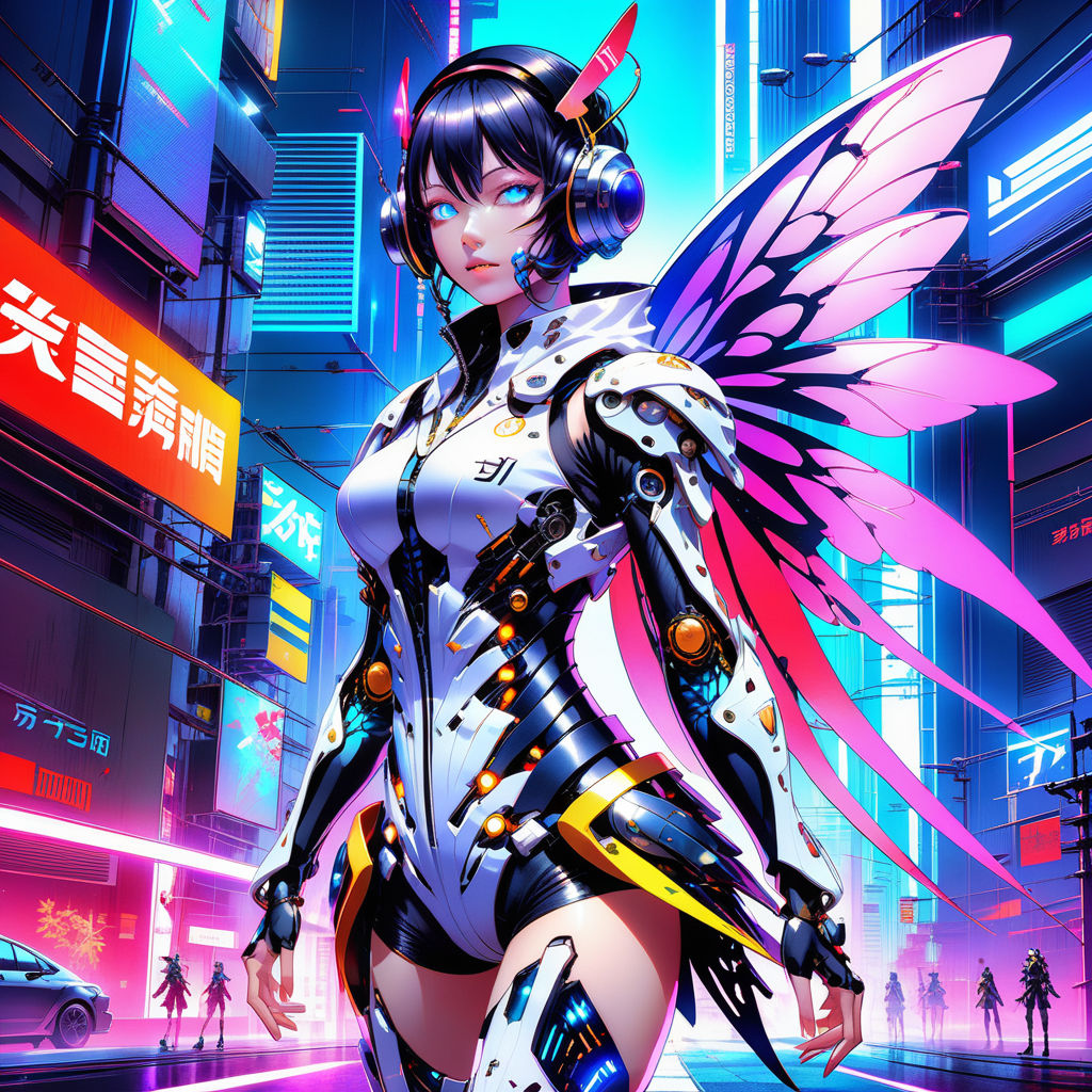 Anime Cyberpunk Cat Girl - KillerKittenDesigns - Digital Art, Fantasy &  Mythology, Fantasy Men & Women, Females - ArtPal