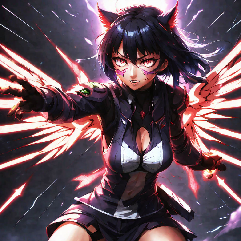 women, angry, hair in face, open mouth, face, anime, Kill la Kill, Matoi  Ryuuko, red background, anime girls, closeup