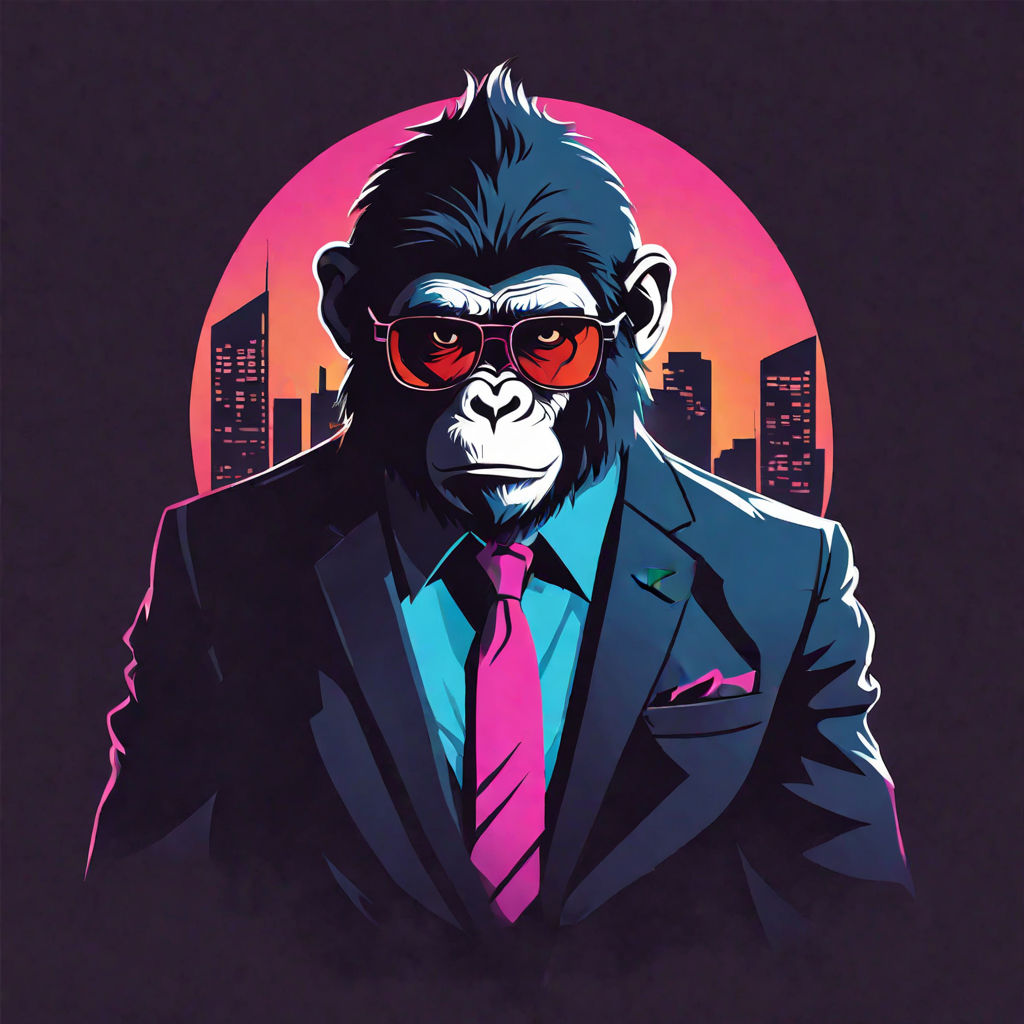 Gorilla in Suit With Red Tie (Download Now) 